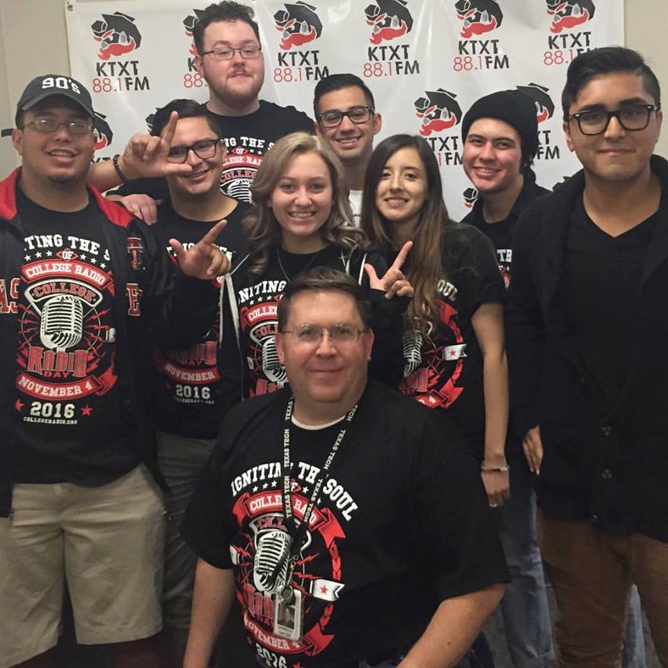 The staff of KTXT at Texas Tech University celebrate CRD 2016!