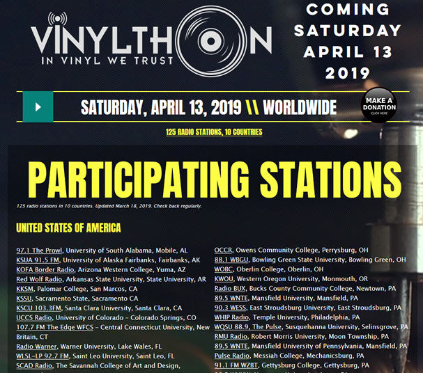 125 stations in 10 countries to celebrate Vinylthon 2019!