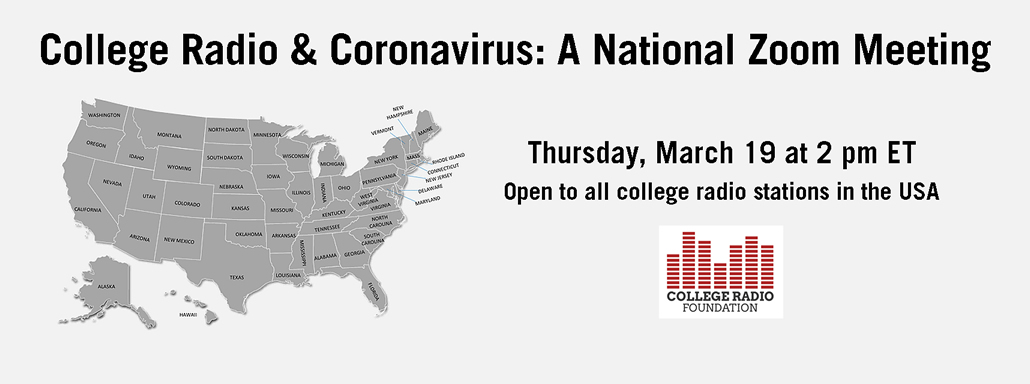 College Radio & Coronavirus: A National Zoom Meeting This Thursday