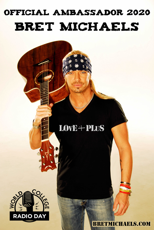 Bret Michaels named as the official 2020 Ambassador for the 10th Annual World College Radio Day